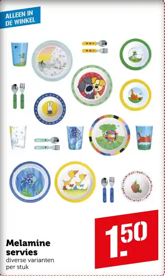 Coop Melamine servies aanbieding