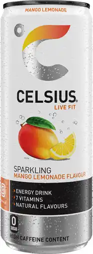 PLUS Celsius Mango lemonade aanbieding