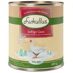 Zooplus Lukullus Winter-Menu: Sappige Gans - 6 x 800 g aanbieding