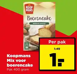 PLUS Koopmans mix voor boerencake aanbieding