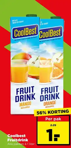 PLUS Coolbest Fruitdrink aanbieding