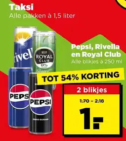 PLUS Pepsi, rivella en royal club aanbieding