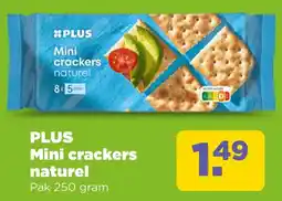 PLUS Plus mini crackers naturel aanbieding