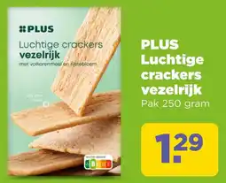 PLUS Plus luchtige crackers vezelrijk aanbieding