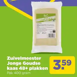 PLUS Zuivelmeester jonge goudse kaas 48+ plakken aanbieding