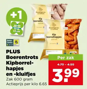 PLUS Plus boerentrots kipborrelhapjes en -kluifjes aanbieding