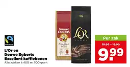 PLUS L'Or en Douwe Egberts Excellent koffiebonen aanbieding