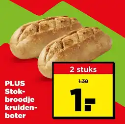 PLUS Plus stokbroodje kruidenboter aanbieding