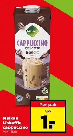 PLUS Melkan Ijskoffie cappuccino aanbieding