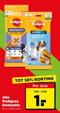 PLUS Alle pedigree dentastix aanbieding