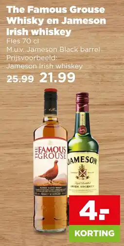 PLUS The Famous Grouse Whisky en Jameson Irish whiskey aanbieding