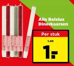 PLUS Alle bolsius dinerkaarsen aanbieding