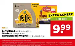 PLUS Leffe Blond Texels en Desperados Original aanbieding
