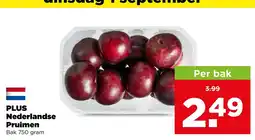 PLUS Plus nederlandse pruimen aanbieding