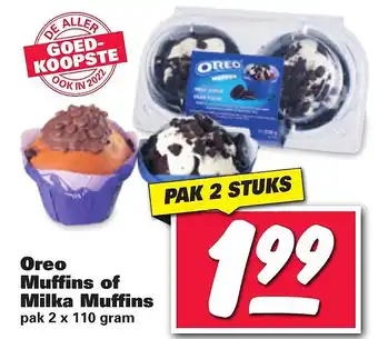 Nettorama Oreo Muffins of Milka Muffins aanbieding