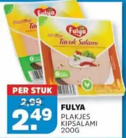 Sahan Supermarkten Fulya plakjes kipsalami aanbieding
