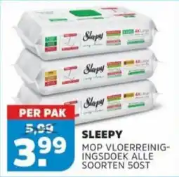 Sahan Supermarkten Sleepy mop vloerreinigingsdoek alle soorten 50st aanbieding