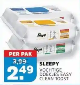 Sahan Supermarkten Sleepy vochtige doekjes easy clean 100st aanbieding