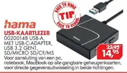 Vobis hama USB-kaartlezer 00200148 USB-A aanbieding