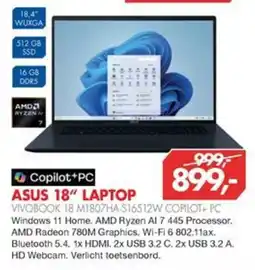 Vobis ASUS 18" LAPTOP aanbieding