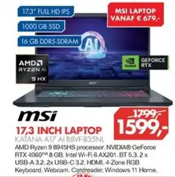 Vobis msi 17,3 inch laptop aanbieding