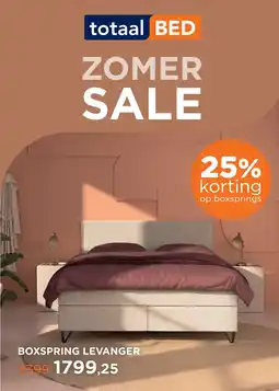 TotaalBED totaal BED BOXSPRING LEVANGER aanbieding