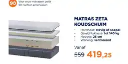 TotaalBED Matras zeta koudschuim aanbieding
