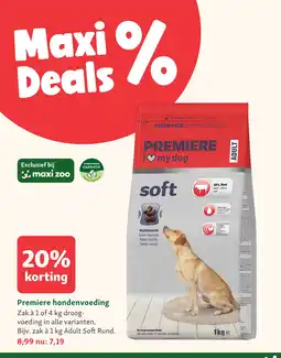 Maxi Zoo premiere hondenvoeding aanbieding