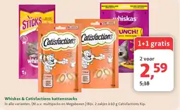 Maxi Zoo Whiskas & Catisfactions kattensnacks aanbieding