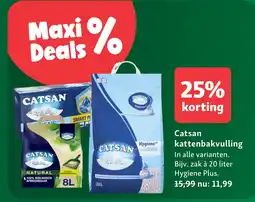 Maxi Zoo Catsan kattenbakvulling aanbieding