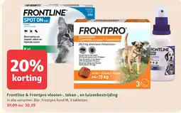 Maxi Zoo Frontline Frontpro vlooien-, teken-, en luizenbestrijding aanbieding