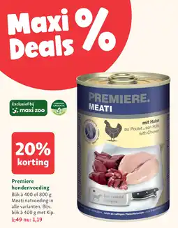 Maxi Zoo Premiere hondenvoeding aanbieding