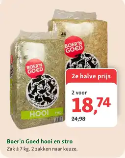 Maxi Zoo Boer'n Goed hooi en stro aanbieding