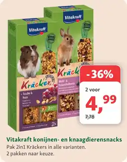 Maxi Zoo Vitakraft konijnen- en knaagdierensnacks aanbieding