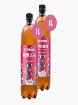 Flink Nexba Mixed Berry Kombucha 1L PET 2x aanbieding