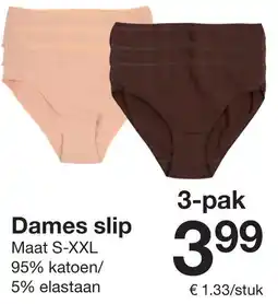 Zeeman Dames slip aanbieding