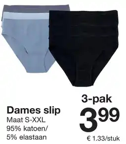 Zeeman Dames slip aanbieding