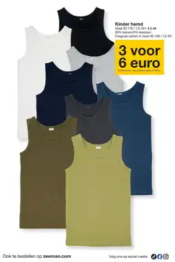 Zeeman Kinder hemd aanbieding