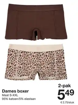 Zeeman Dames boxer aanbieding