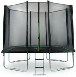 fitnessapparaat.nl VirtuFit Rechthoekige Trampoline met Veiligheidsnet - Zwart - 183 x 274 cm aanbieding