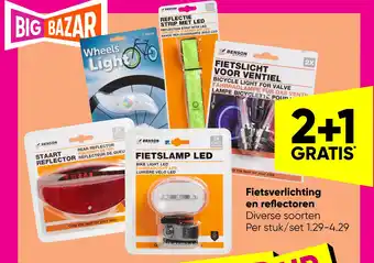 Big Bazar Fietsverlichting en reflectoren aanbieding