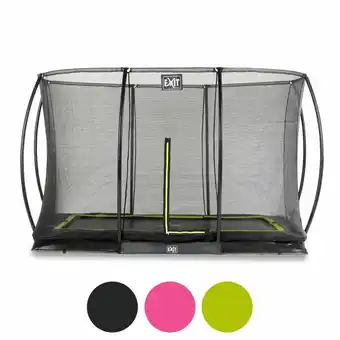 Betersport Trampoline - EXIT Silhouette Inground (incl. veiligheidsnet) - 244 x 366 cm - zwart/roz... aanbieding