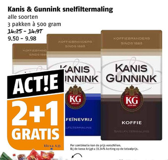 Poiesz Kanis & Gunnink snelfiltermaling aanbieding