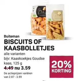 Ekoplaza BuiteMan biscuits of kaasbolletjes aanbieding