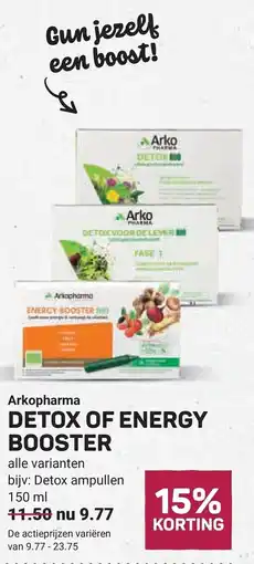 Ekoplaza Arkopharma Detox of Energy booster aanbieding