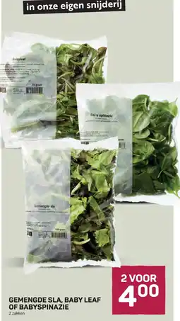 Ekoplaza gemengde sla, baby leaf of babyspinazie aanbieding