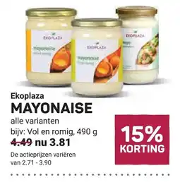 Ekoplaza Ekoplaza mayonaise aanbieding