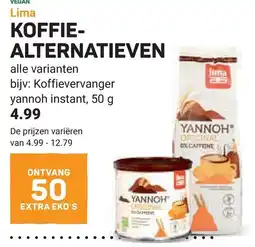 Ekoplaza Yannoh koffiealternatieven aanbieding