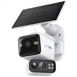 MediaMarkt Tapo Tc93d Kit Solar Pan/tilt Slimme Buitencamera Met Twee Lenzen Binnencamera Wit aanbieding