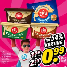 Hoogvliet Alle Eru smeerkaas of cheddar aanbieding